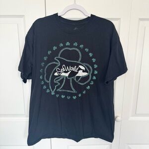 Vintage Sea World Shamrock Black Graphic T-Shirt X-LARGE